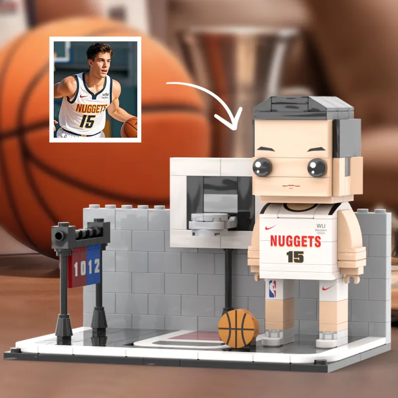 Custom Personalised Brick Figure - Basketball Player Gift | Duddu