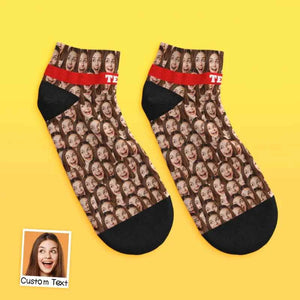 Custom Face Mash Low Cut Ankle Socks – Unique Personalized Gifts for Fun and Style