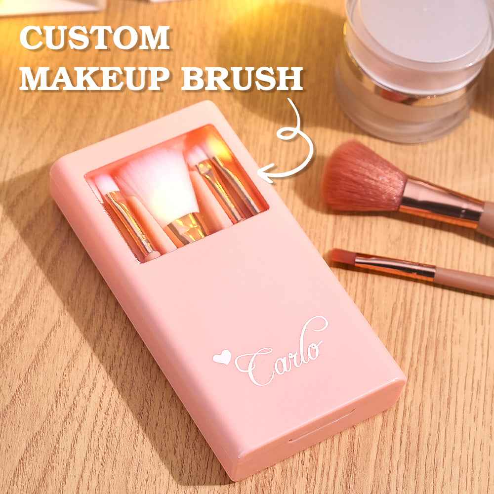 Personalized Engraved Makeup Brush Set – Customizable Beauty Essentials for Flawless Application