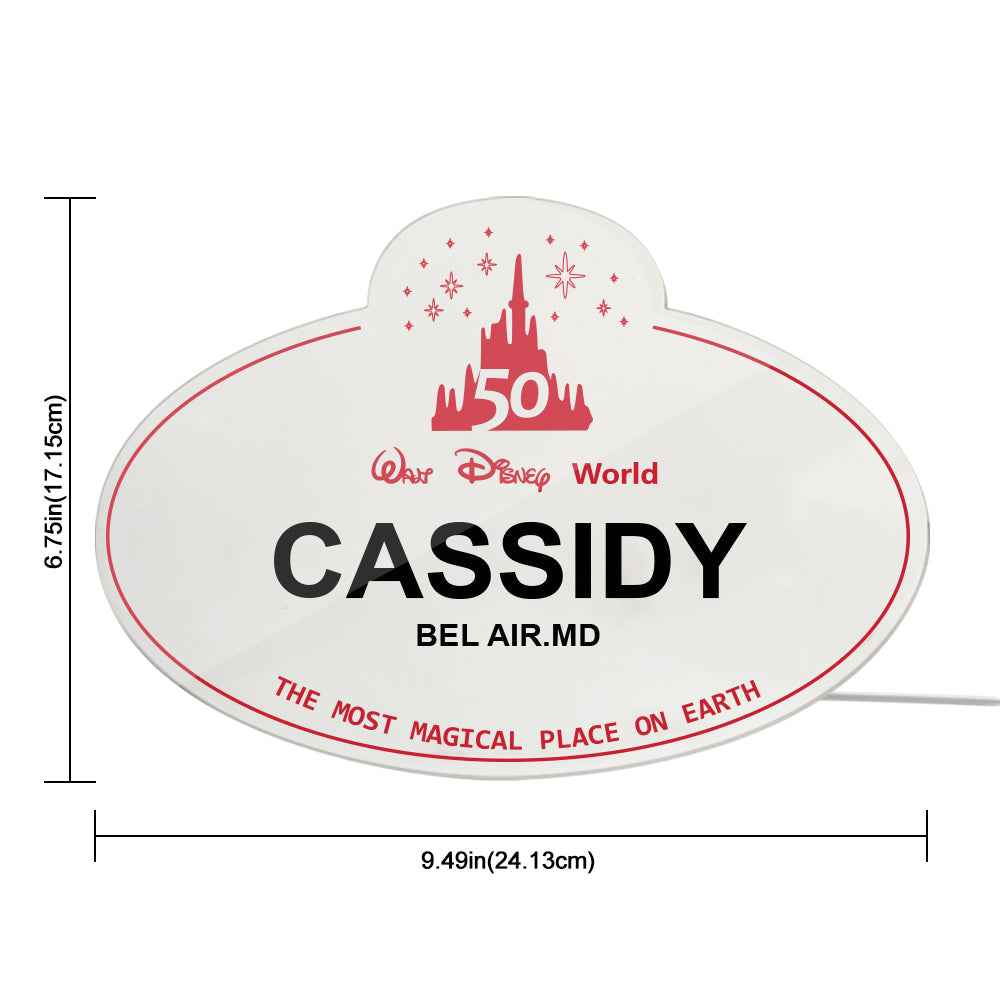 Custom Disney decorative lights Personalized Engraved Names Any Location Christmas Gift Home Decor