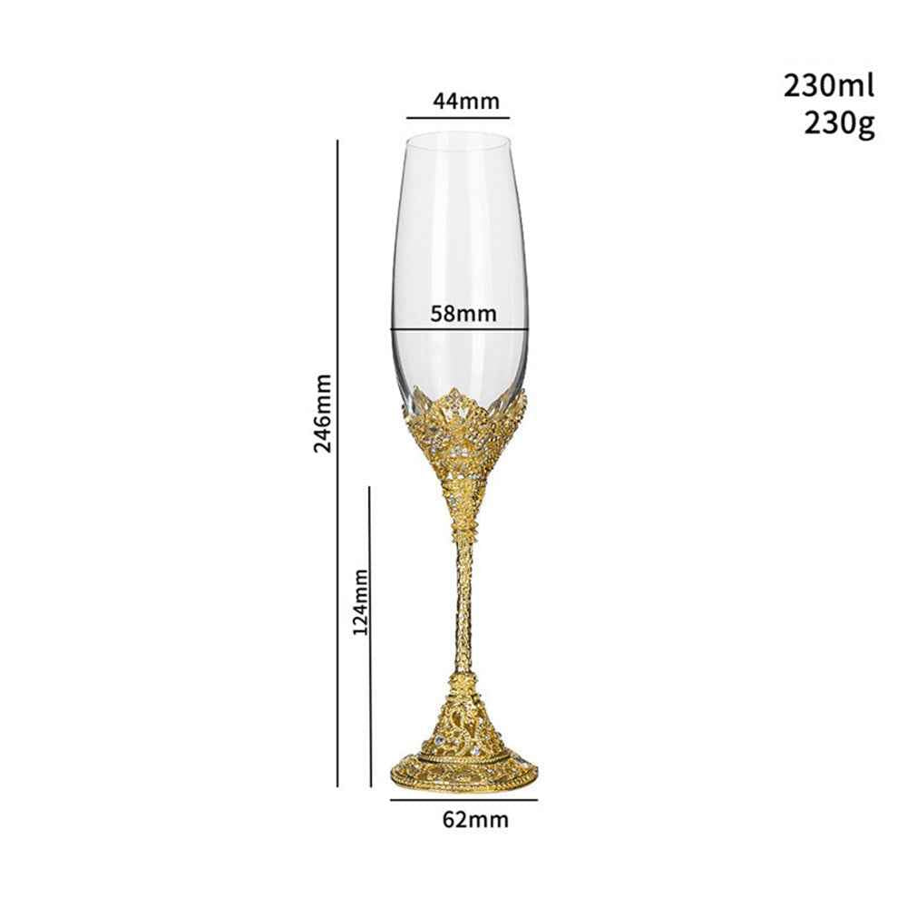 Vintage Champagne Flutes Glass Goblets Wedding Gifts