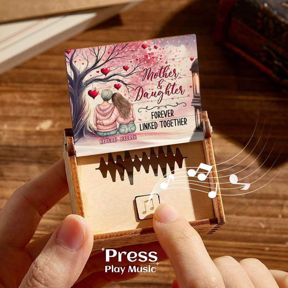 Personalized Wooden Music Box Custom Music Box Gift for Mother