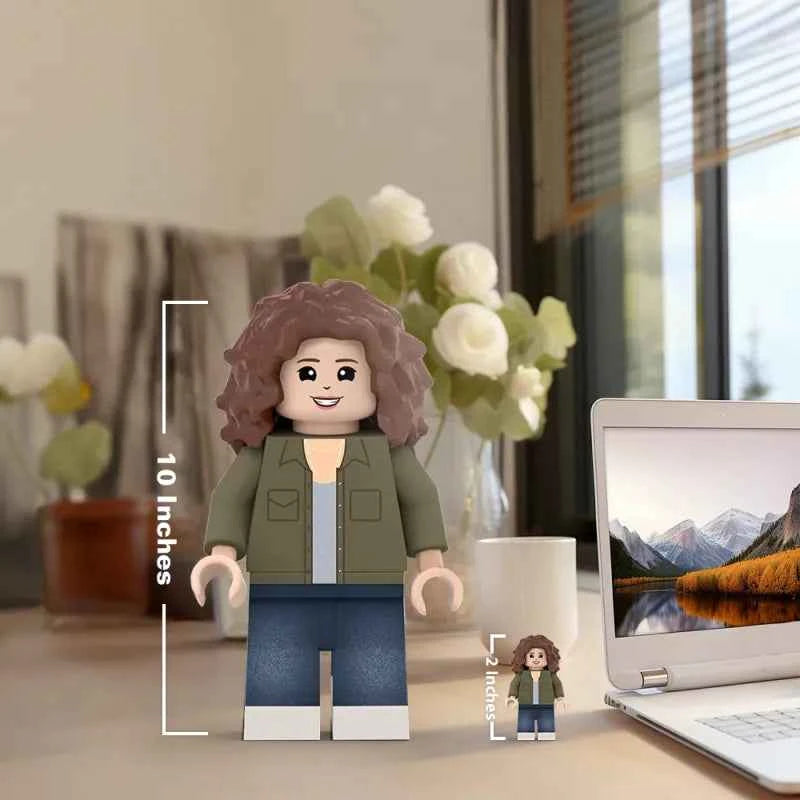 3D Print Christmas Gifts for Her Custom Giant Minifigs Personalized Photo Giant Minifigs Turn Your Photo into Minifigs