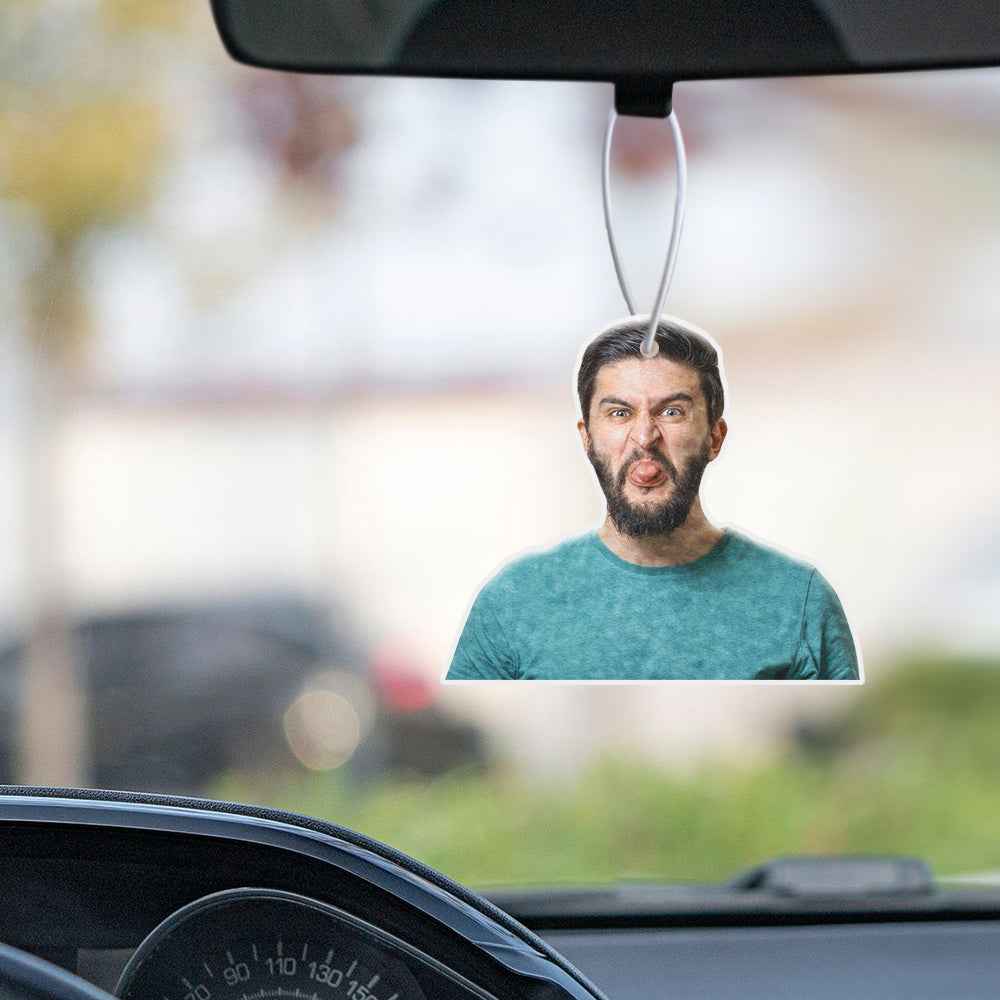 Personalized Funny Portrait Car Hanging Air Fresheners Rearview Mirror Ornament