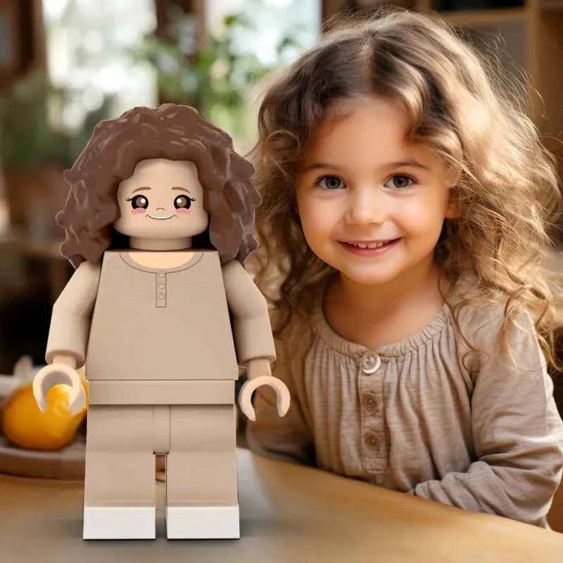 3D Print Custom Giant Minifigs Personalized Photo Turn Your Photo into Minifigs Gifts for Daughter Production Time: 7–10 Working Days