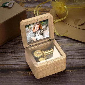 Personalized Wooden Vintage Photo Music Box