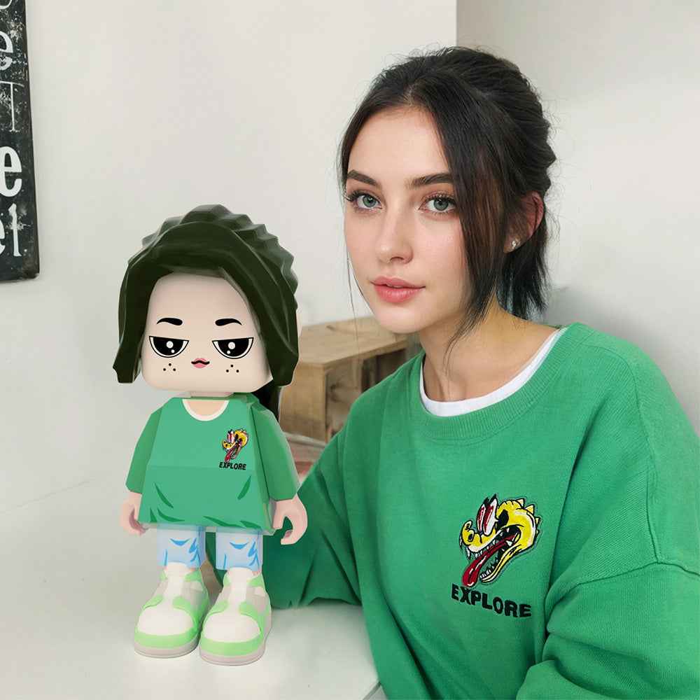 Fully Customizable Cute Giant Minifigs Personalized Full-Body Brick Figure Gift for Her