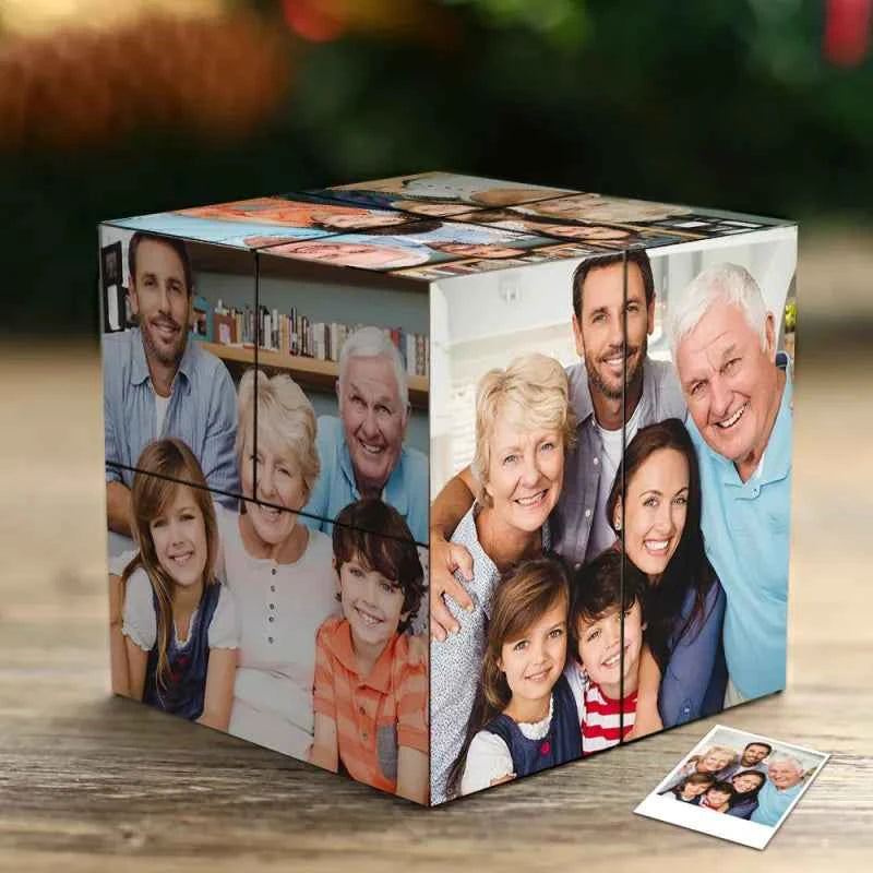 Custom Photo Cube Infinity Folding Multiphoto Cube Father's Day Gifts