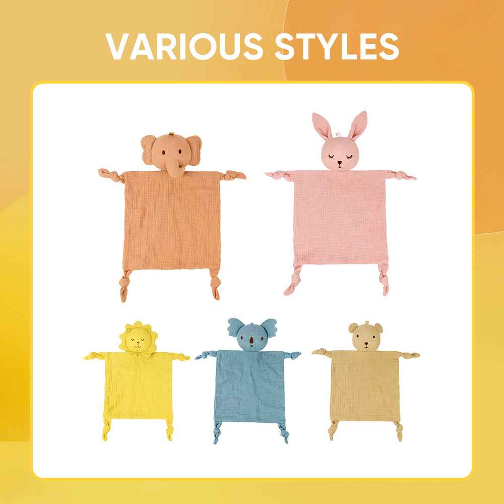 Personalized Baby Soothing Towel Soft Sleeping Animal Towel with Embroidered Name Gift for Baby