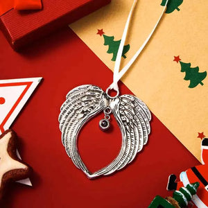 Personalized Photo Projection Ornaments Wings Memorial Christmas Tree Ornaments Christmas Gifts