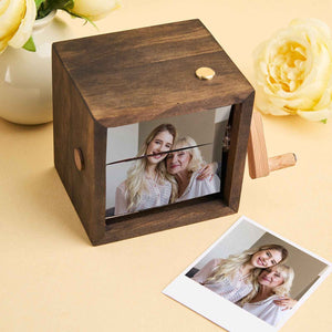 Custom 16 Photos Music Flipbook Frame Animation Machine Mechanical Hand-cranked Photo Album