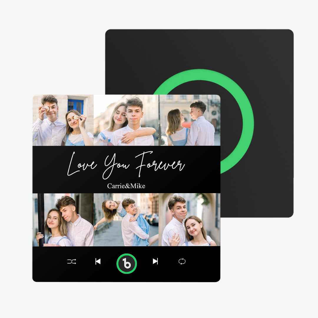 FridgeBeats Frameless Custom Photos Text Music Fridge Magnet Special for Valentine's Day New 4.0 Upgrade Colorful Album Sticker