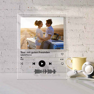 Scannable Music Code Acrylic Plaque Custom Photo Album Cover