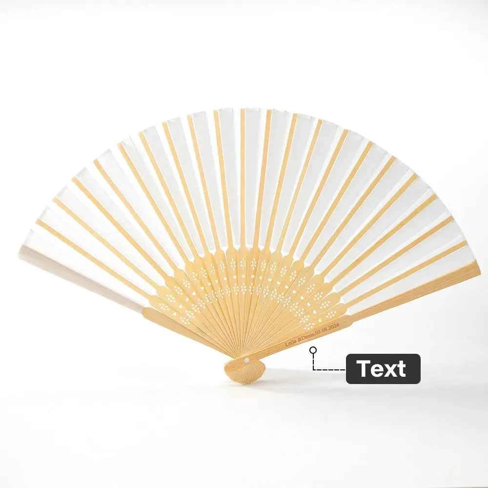 Personalized Bamboo Ribs Fan Wedding Favour Handheld Fan