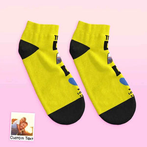 Custom Low Cut Ankle Face Socks Dad We Love You Gifts For Dad