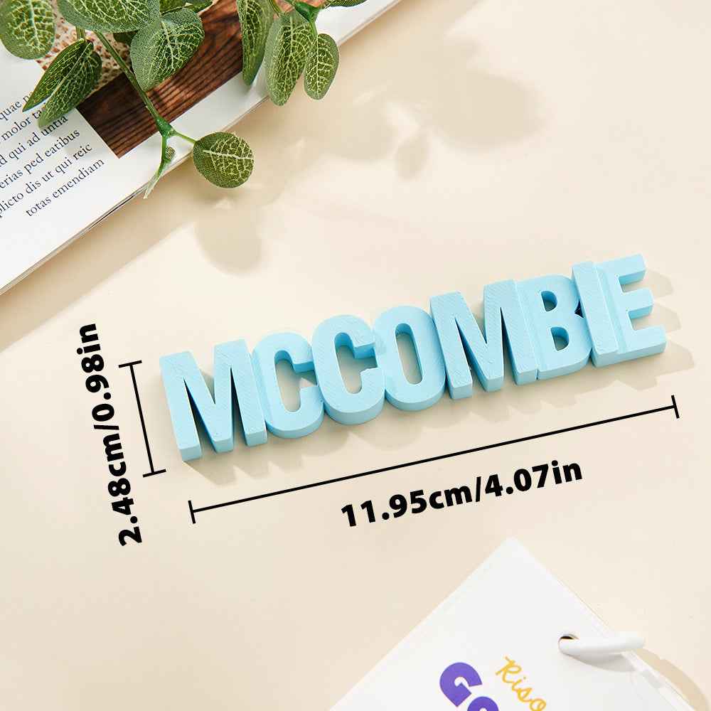 Personalized 3D Printed Text Sign Refrigerator Magnet