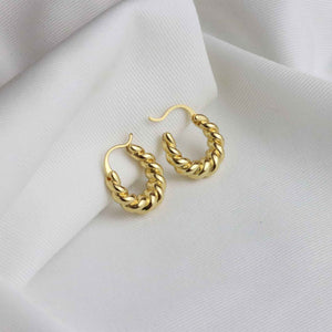 Small Twist Hoop Earrings