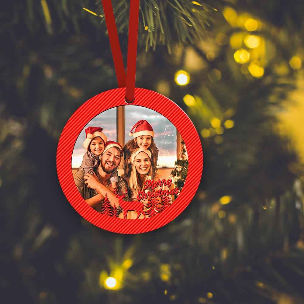 Custom Merry Christmas Ornaments with Picture