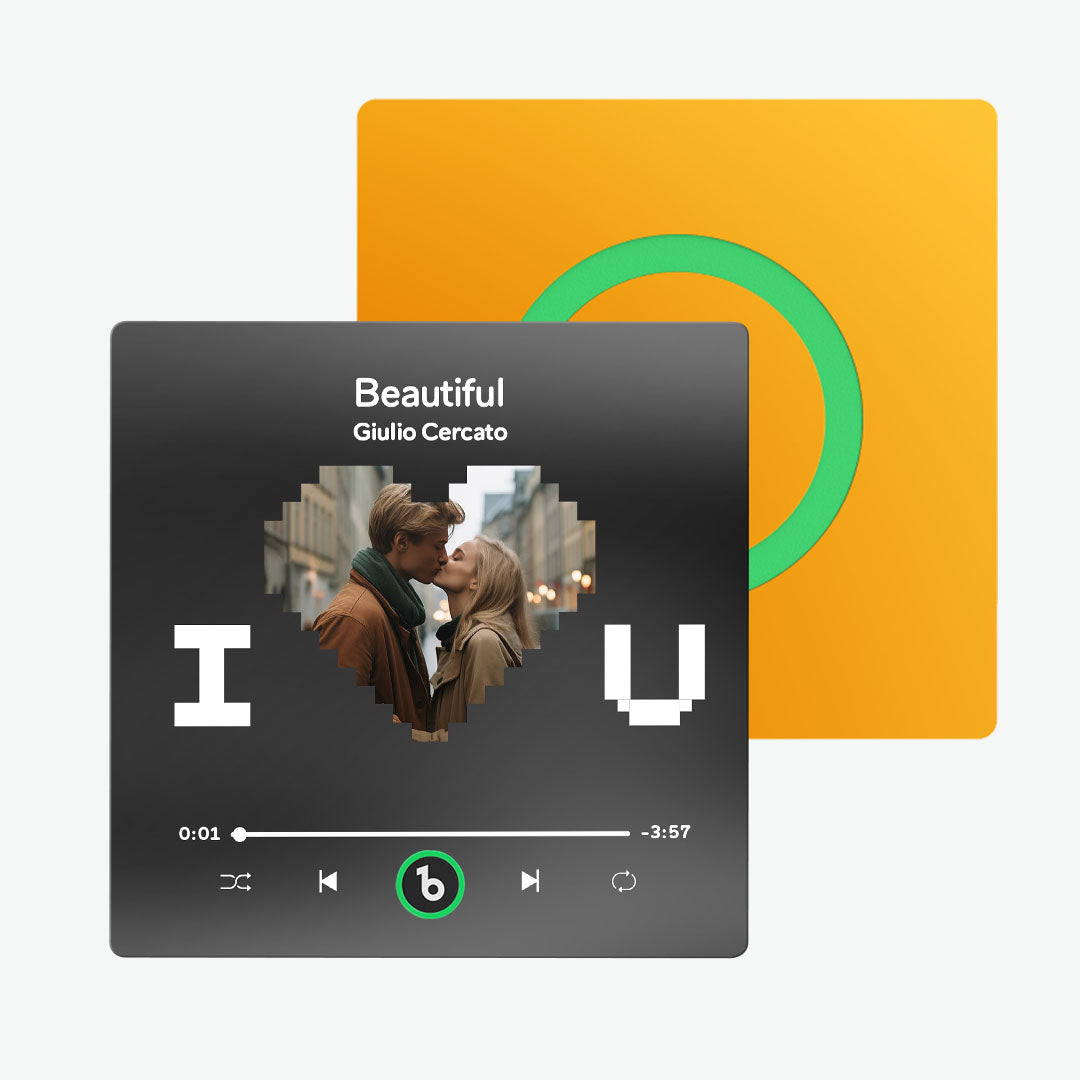 Personalised Frameless Music Photo Fridge Magnet - Custom Valentine's Gift UK