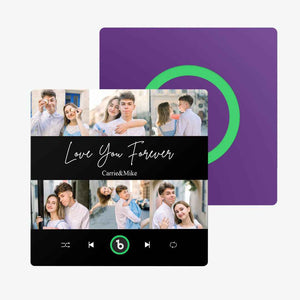 FridgeBeats Frameless Custom Photos Text Music Fridge Magnet Special for Valentine's Day New 4.0 Upgrade Colorful Album Sticker