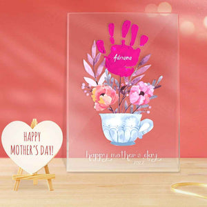 Custom Name and Date Night Light Handprint Lamp Mother's Day Gift