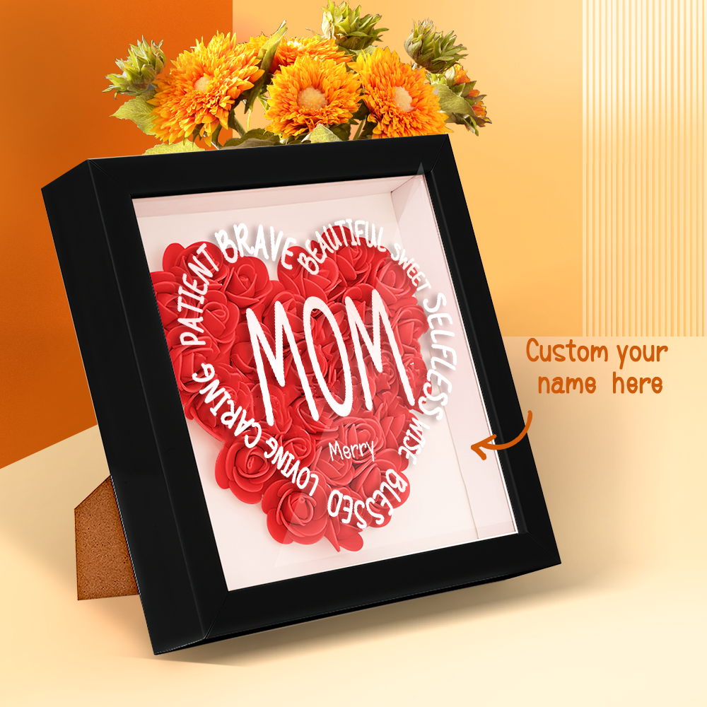 Personalized Flower Keepsake For Mom Custom Name Gift Idea for Mother's Day