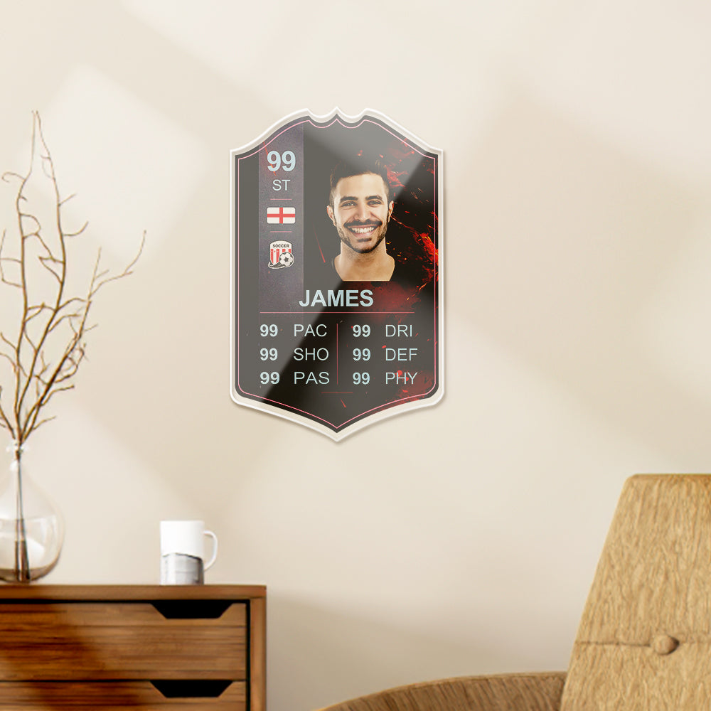 Personalised Football Cards - S22 Club Legends Custom Acrylic Wall Art