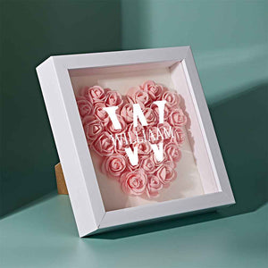 Customized Name Flower Shadow Box Personalized Shadowbox Frame