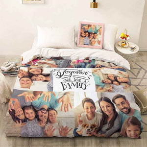 Custom Photo Collage Bedding Personalized Bedding Duvet Cover Double Bed Sheet Gifts