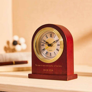 Custom Engraved Clock Vintage Home Commemorate Wood Gifts