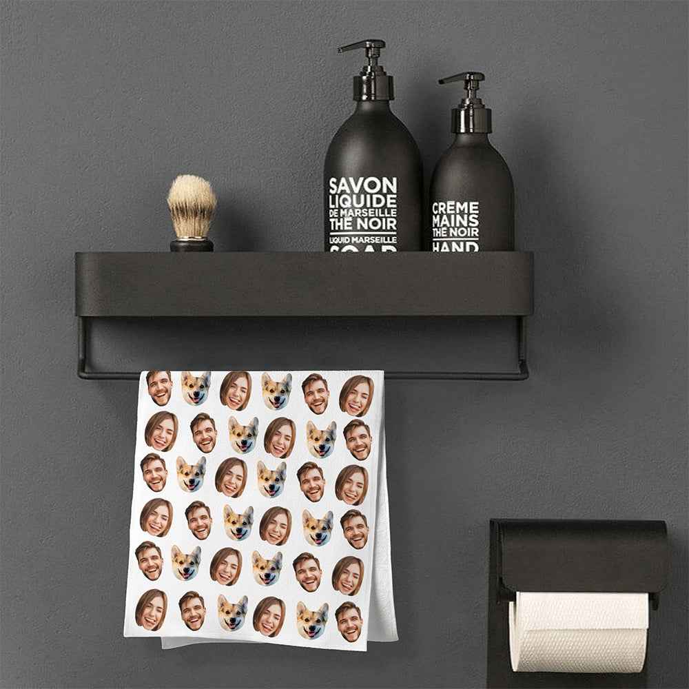 Personalized Multiple Faces Towel Custom Funny Towel