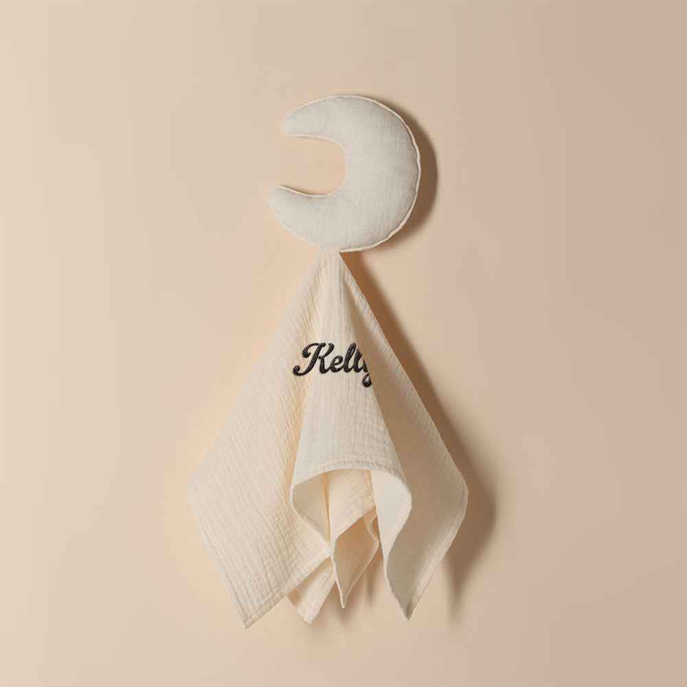 Personalized Soothe Towel Bibs Star Soft Sleeping Towel with Embroidered Name Gift for Baby