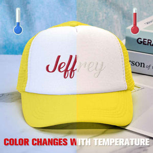 Custom Puff Print Trucker Hat Personalized Temperature-sensitive Foam Caps Back to School Gift