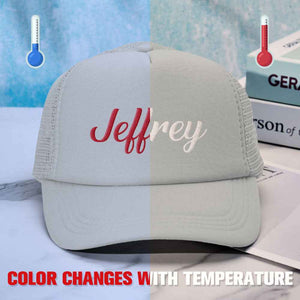 Custom Puff Print Trucker Hat Personalized Temperature-sensitive Foam Caps Back to School Gift