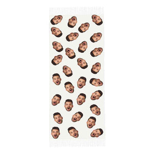 Custom Face Women Scarf Imitation Cashmere Tassel Scarves