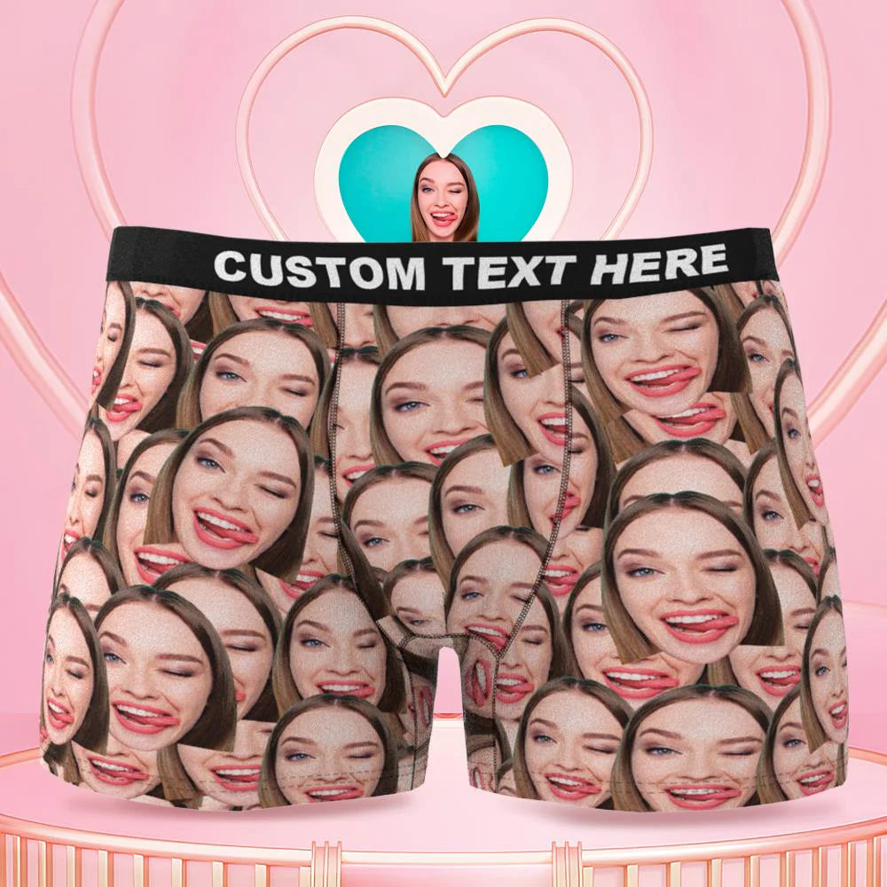 Custom Face Boxer Shorts - Personalised Photo Underwear Gift