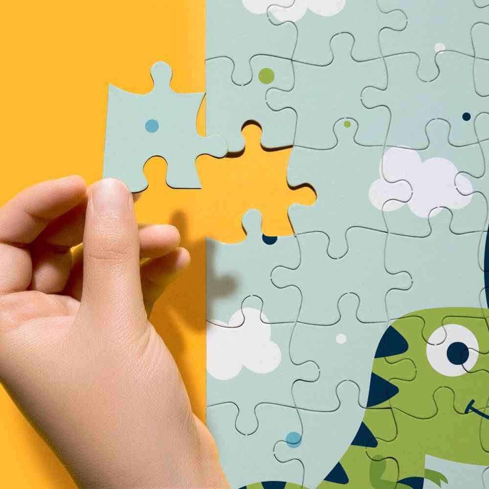 Custom Cartoon Dinosaur Photo Puzzle - 5 Size