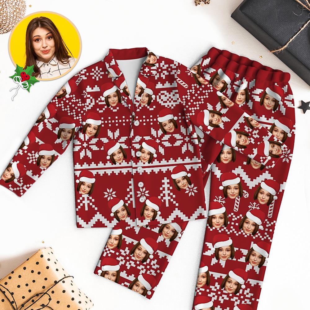 Custom Face Christmas Pyjamas Set - Personalised Family Pajamas