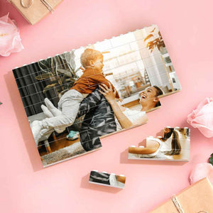 Personalized Gift Custom Building Brick Photo Block Personalised Brick Puzzles Gift for Mom
