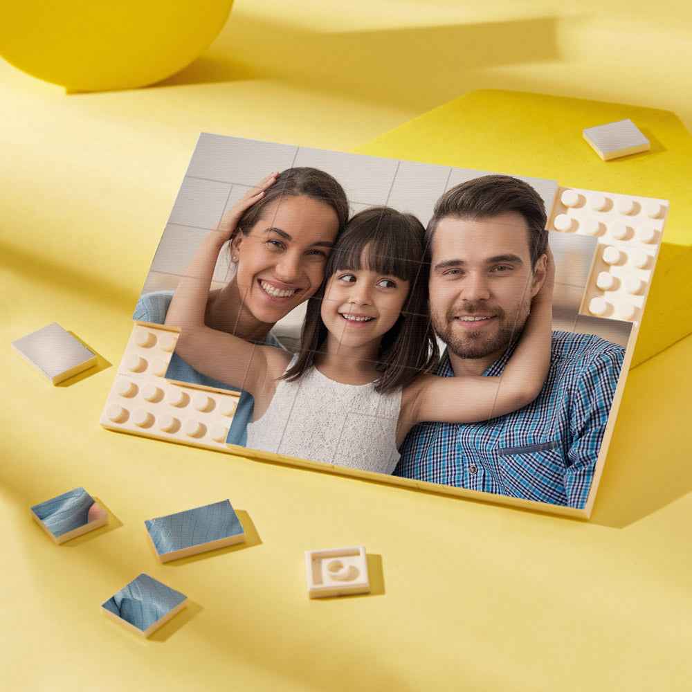 Custom Building Block Puzzle Personalized Photo Brick Gifts for Dad