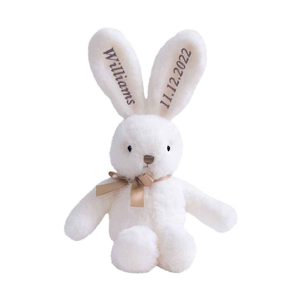 Custom Embroidered Bunny Personalised Long Ears Bunny Rabbit Easter Gift for Baby