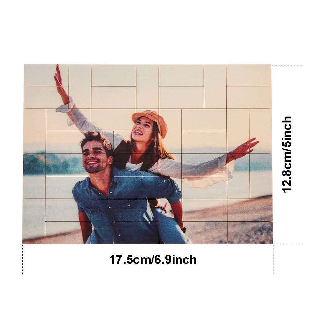 Custom Building Block Puzzle Personalized Photo Brick Gifts for Dad