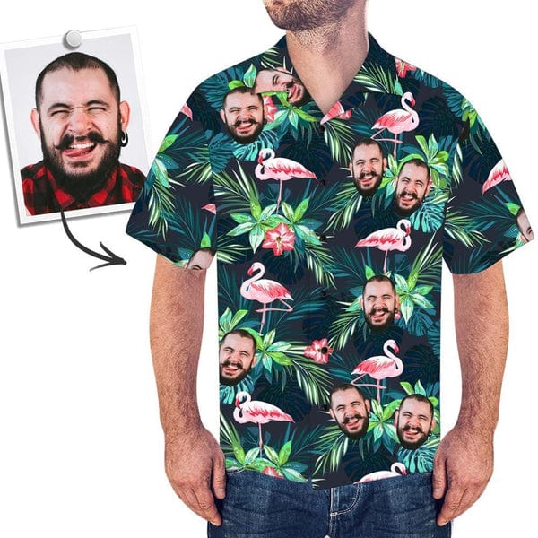 Custom Face Hawaiian Shirt - Personalised Tropical Shirt for Men, Unique Party Gift