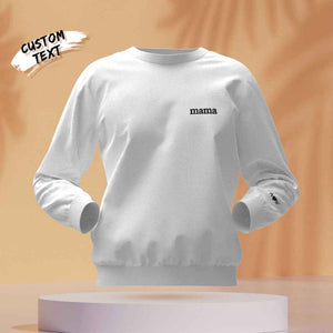 Custom Engraved Hoodie Round Neck Color Embroidery Mother's Day Gifts