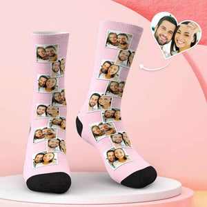 Custom Multi Photo Socks Gifts for Lovers