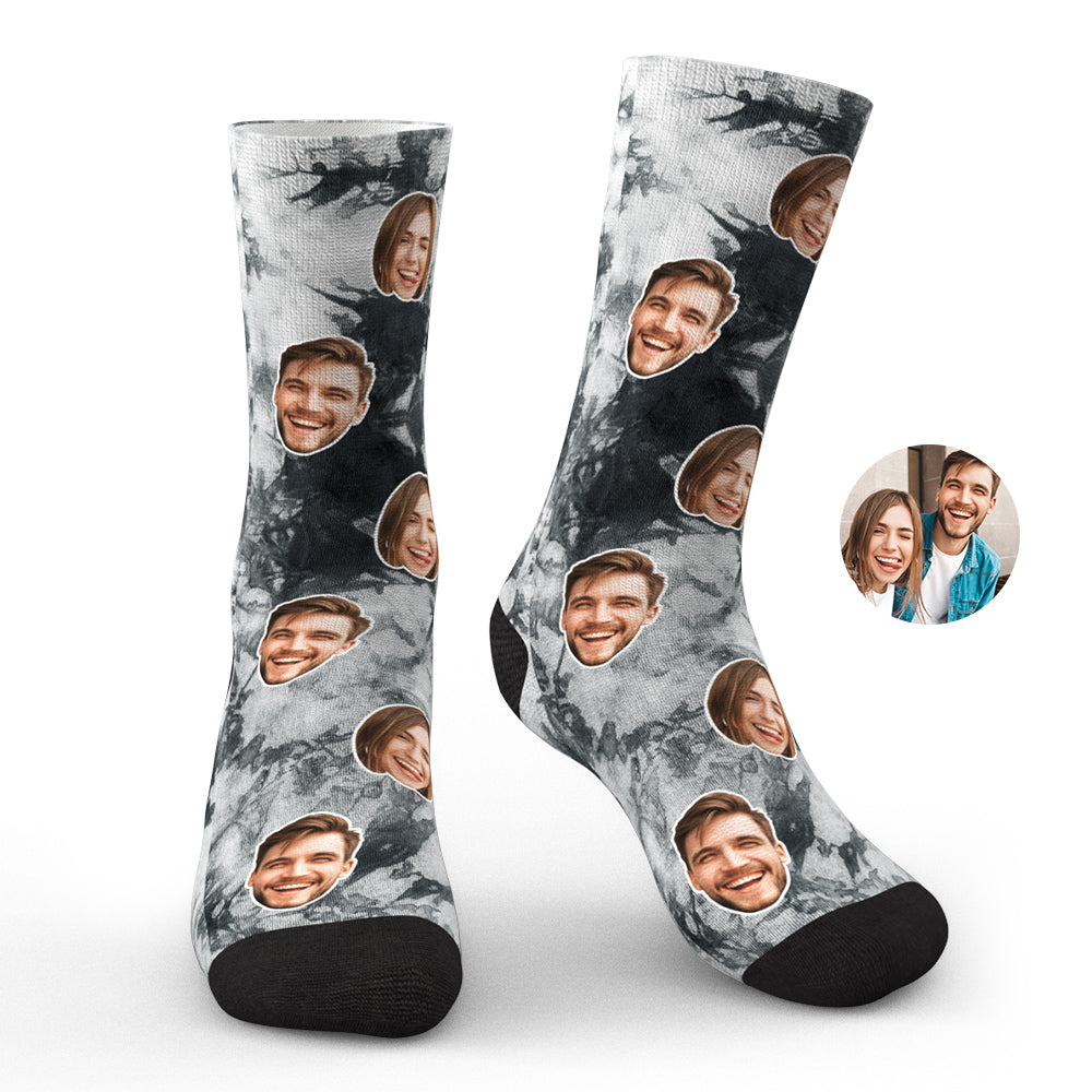 Custom Photo Face Socks - Personalised Tie Dye Creative Gifts