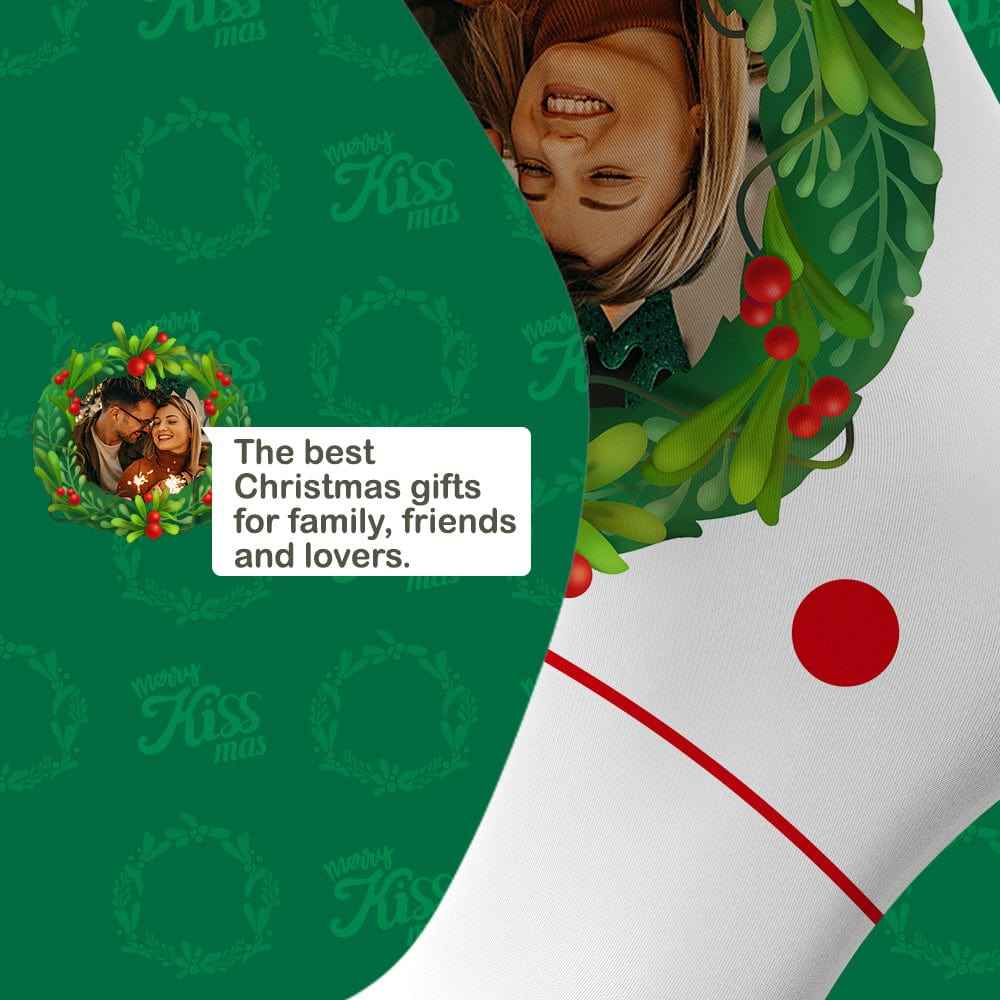 Kissing Under the Mistletoe Socks Photo Socks Gifts for Lover