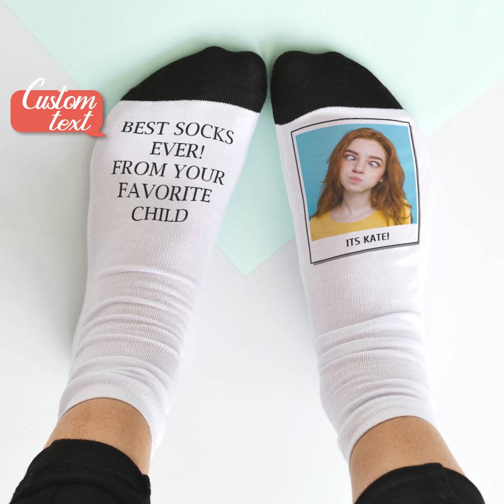 Personalised Photo & Text Socks | Custom Gift for Loved Ones