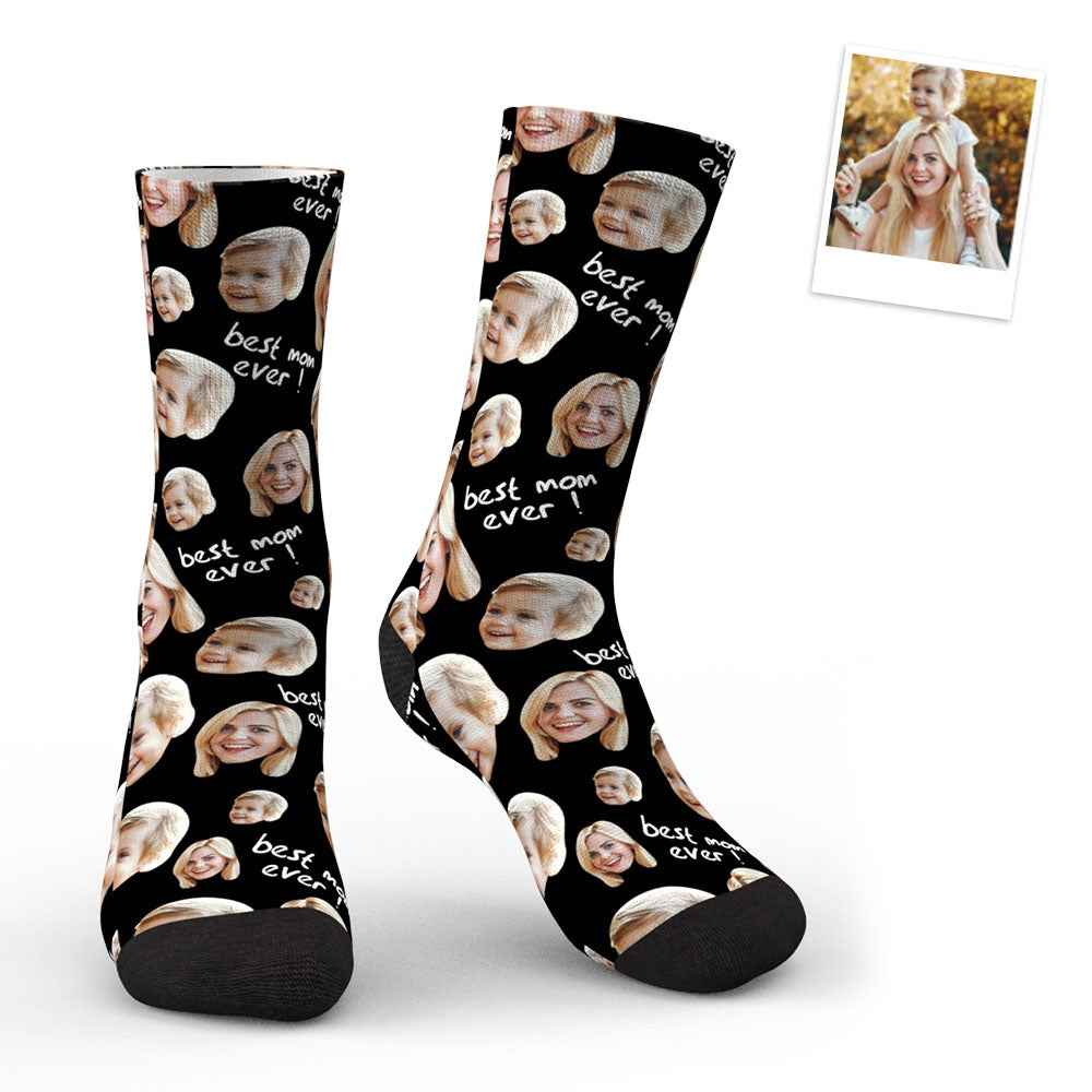 Custom Photo Socks Gifts For Mother Best Mom Ever