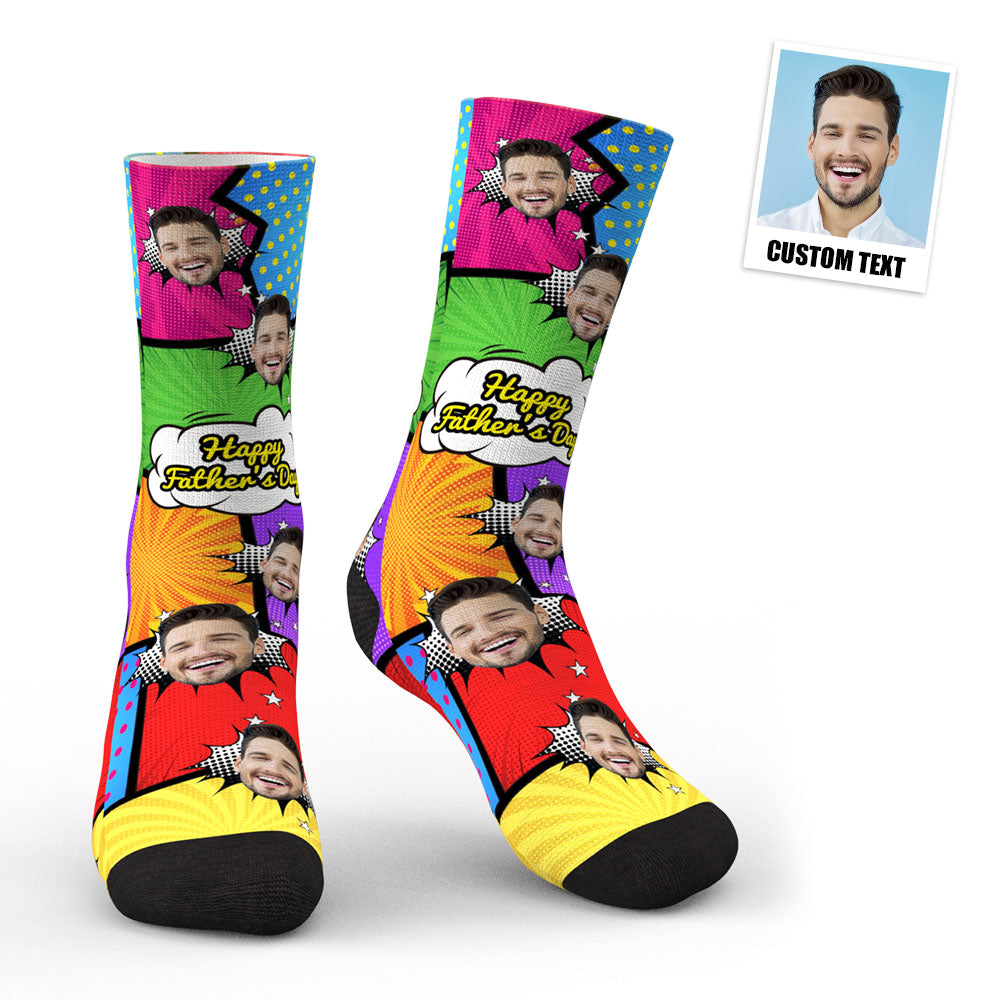 Custom Photo Comic Socks - Personalised Funny Gift Socks